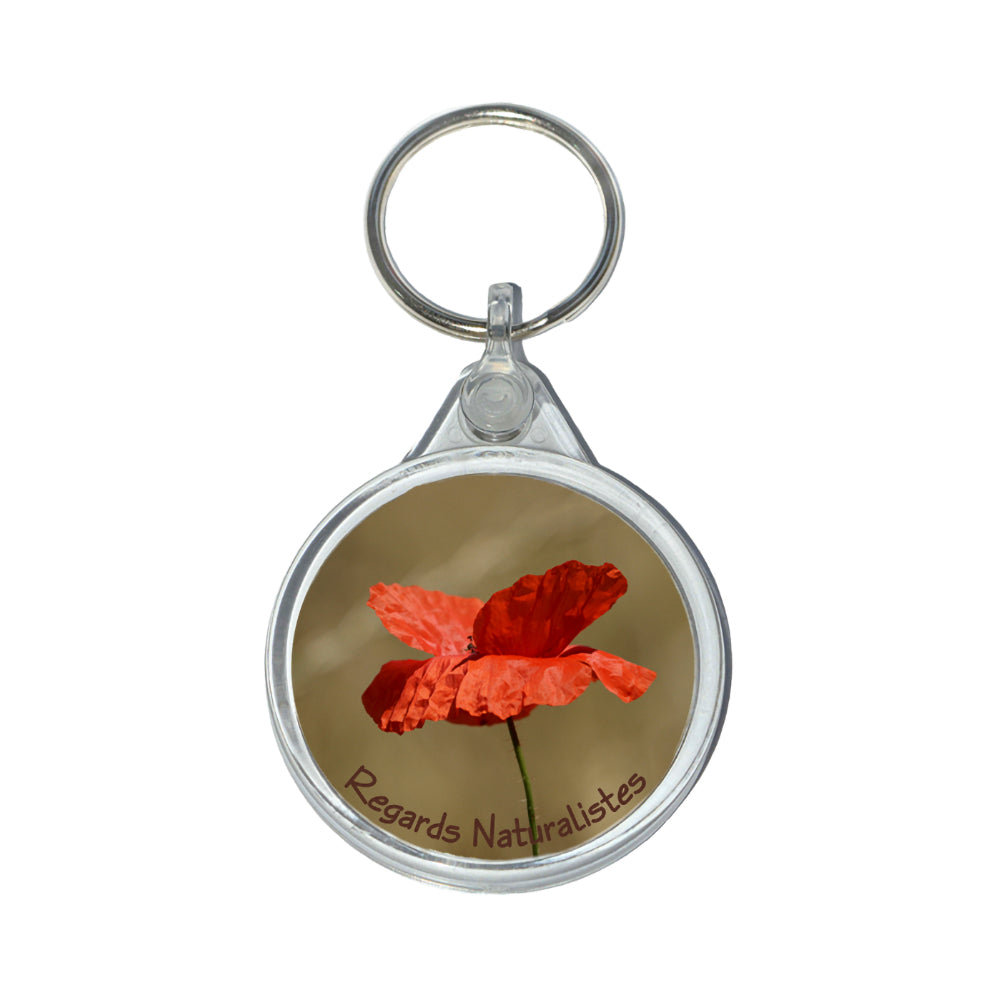 Porte clé photo fleur coquelicot 2