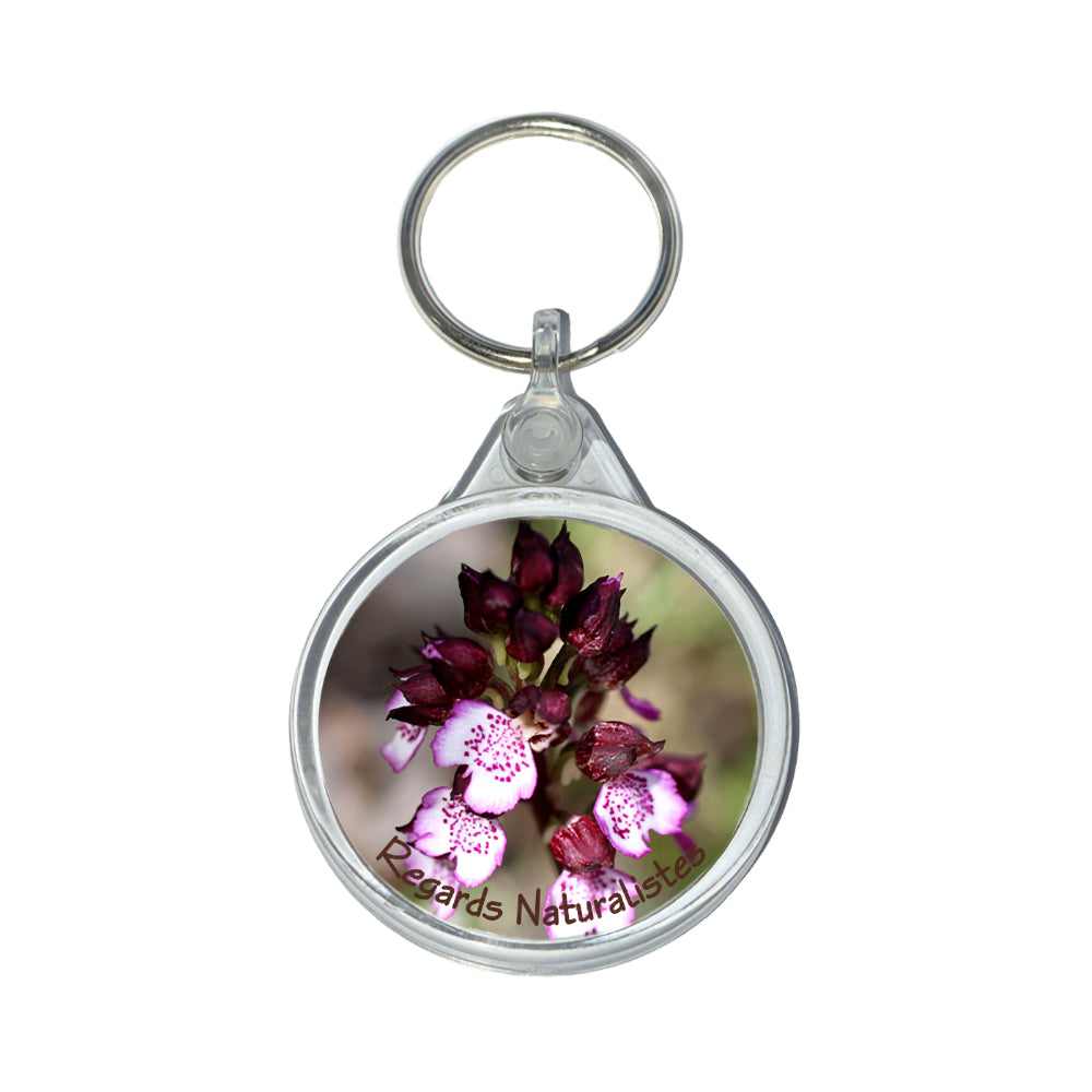 Porte clé photo fleur orchidée orchis pourpre