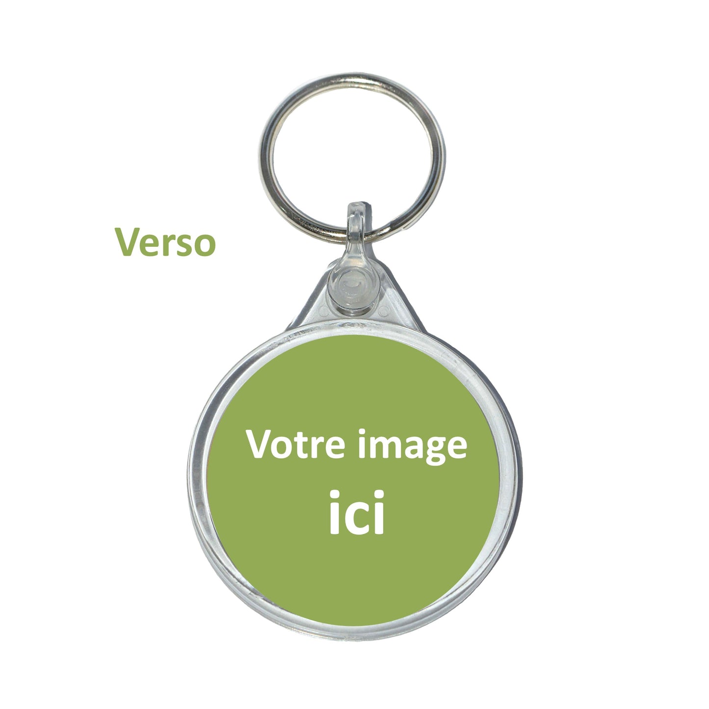 Porte clé photo personnalisé recto verso