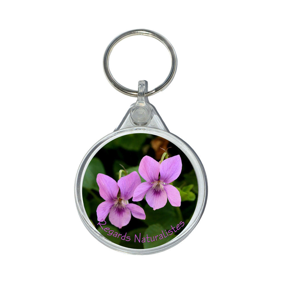 Lanière Porte-badge ROLSELEY Multicolore Motif Fleurs Violettes - Avec Porte-cartes Ou Anneau